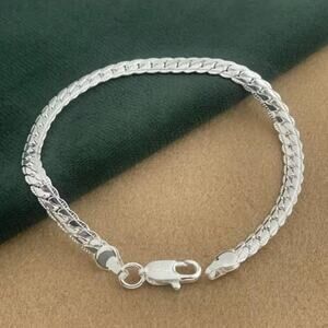 Petite 925 Silver Cuban Snake Chain 7 in. x 6 mm. Anniversary Birthday Gift NEW!